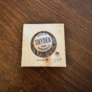 Marty Snyder for Congress Vintage Political Pin